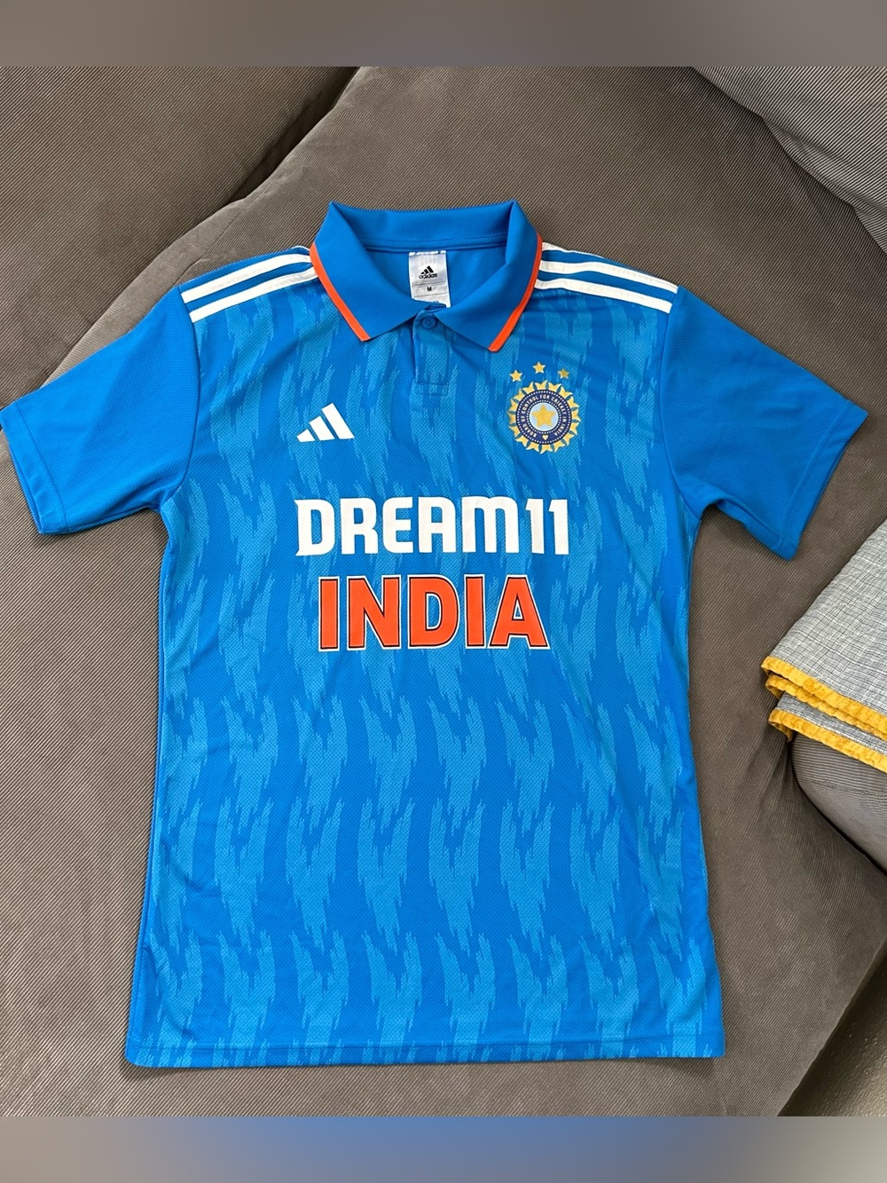 Adidas India Cricket Shirt Mens Medium Blue ICC World Cup 2023 Jersey Polyester